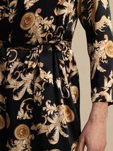 [Svart Drake] SilkSilky-SE Long Sleeve Herr Morgonrock 004