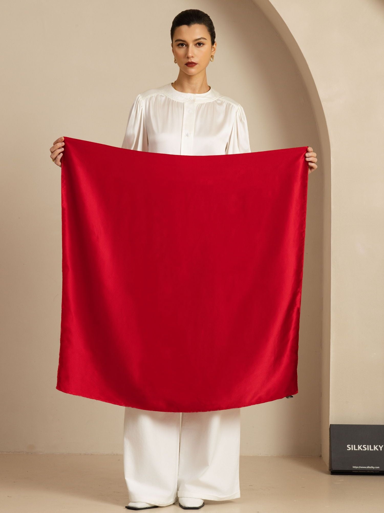 [Vin] SilkSilky-SE Pure Silk Scarf 002