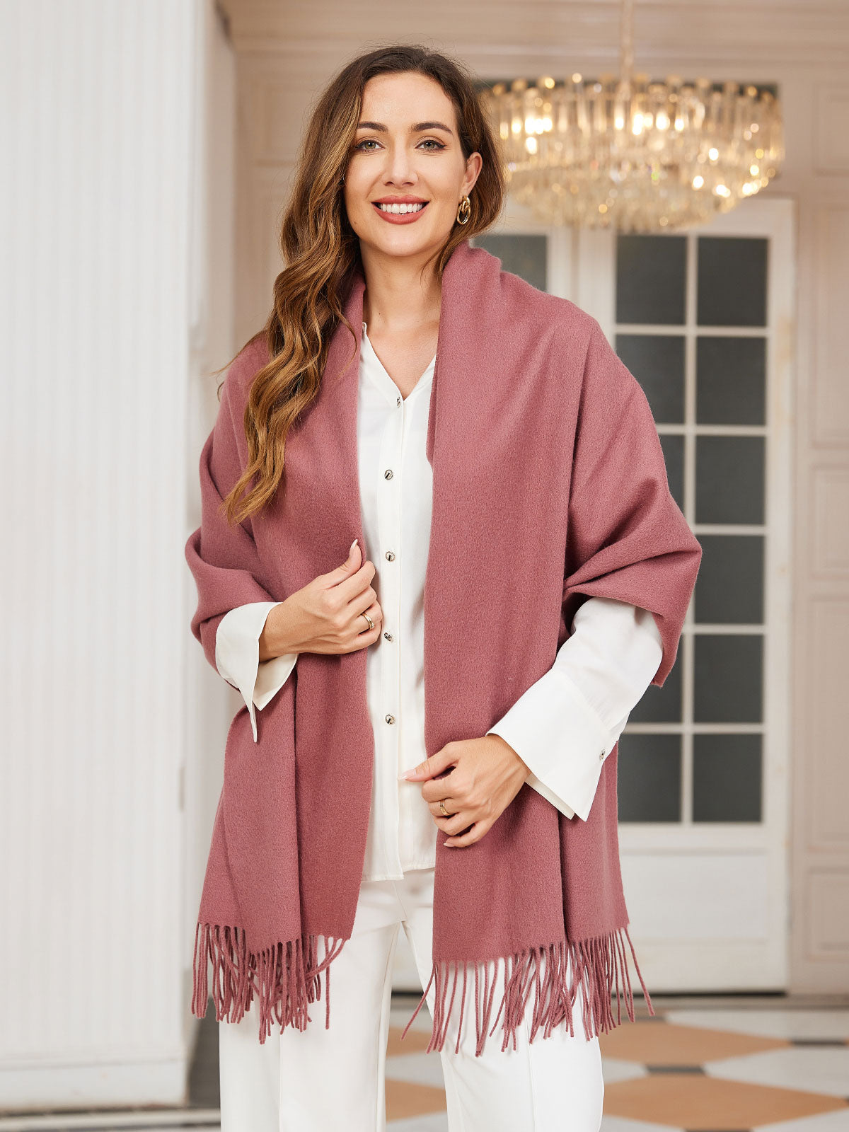 [Blek Mauve] SilkSilky-SE Ull Scarf 002