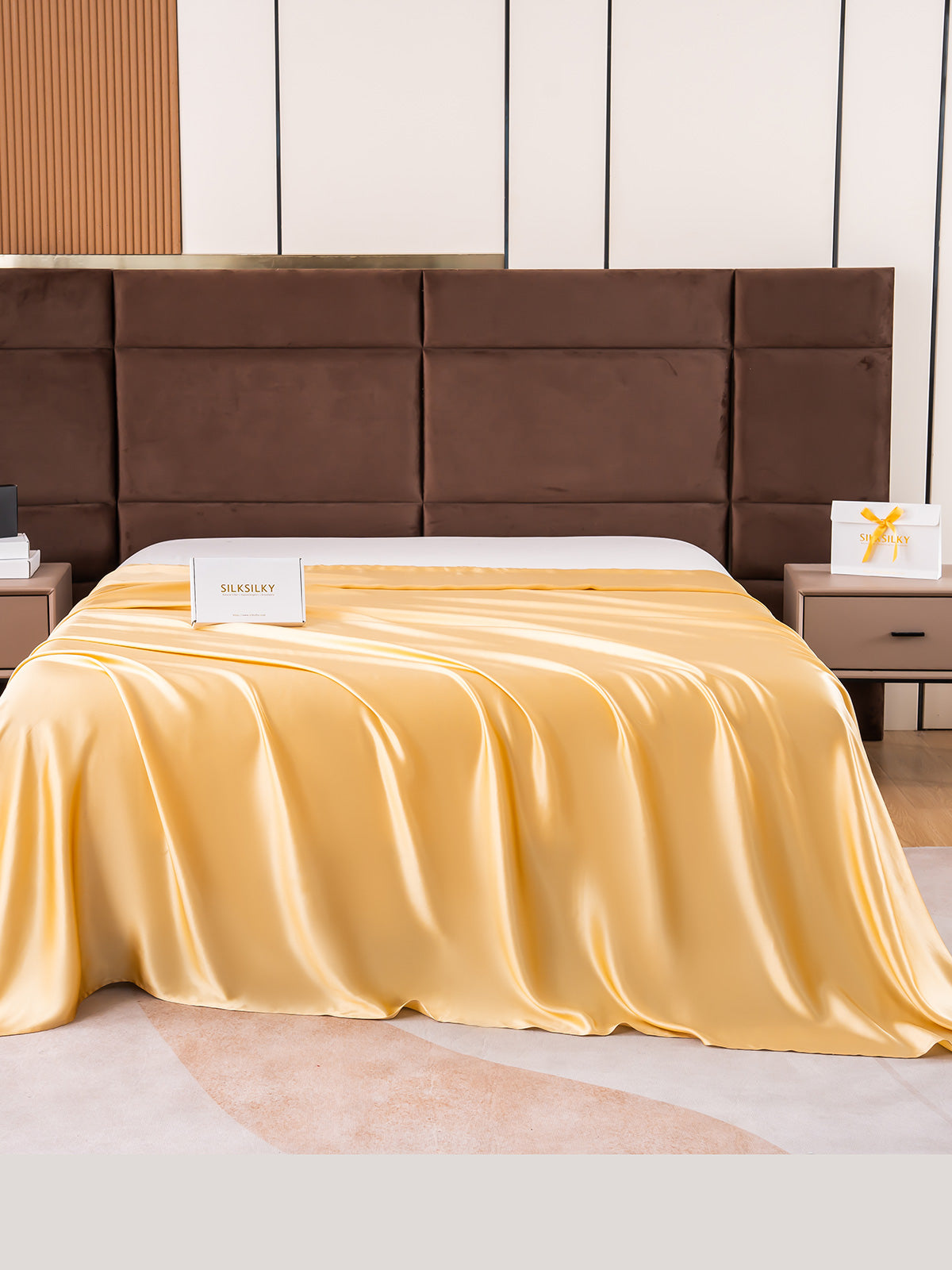 [Champagne] SilkSilky-SE 19Momme Rent Silke Sheet 001