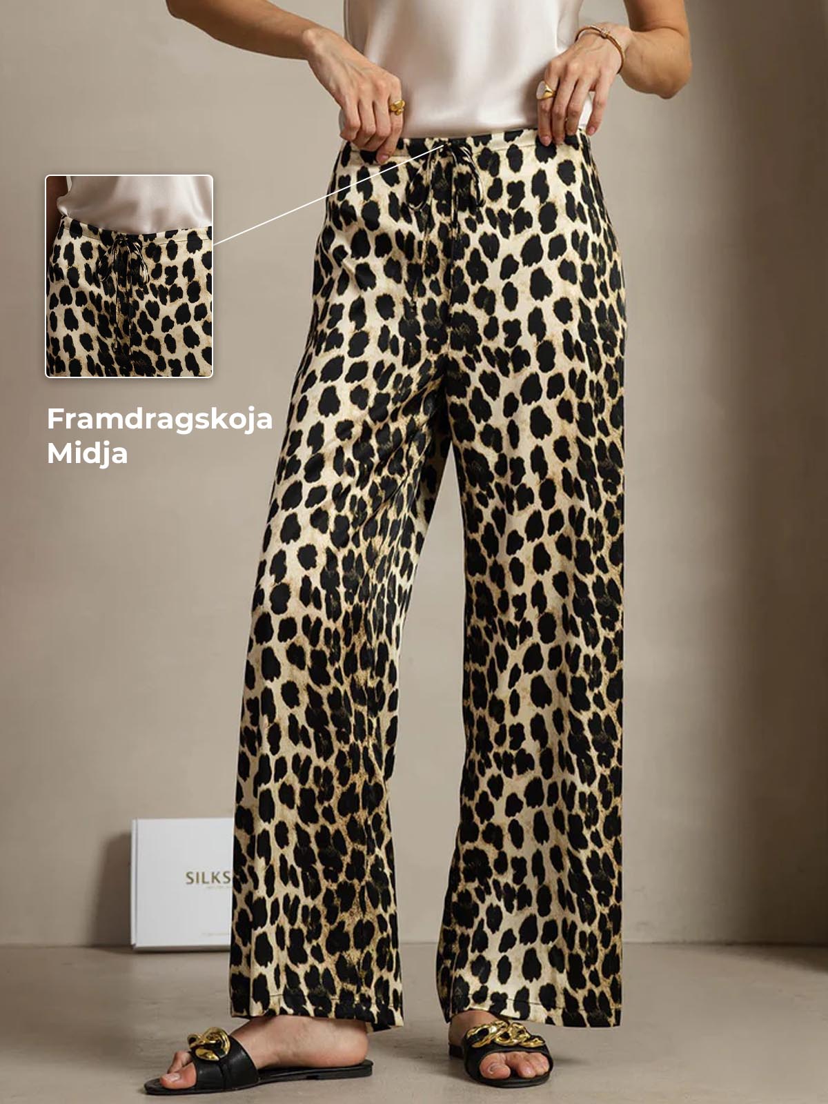 [Leopard] SilkSilky-SE 19Momme Silke Womens Pants 002