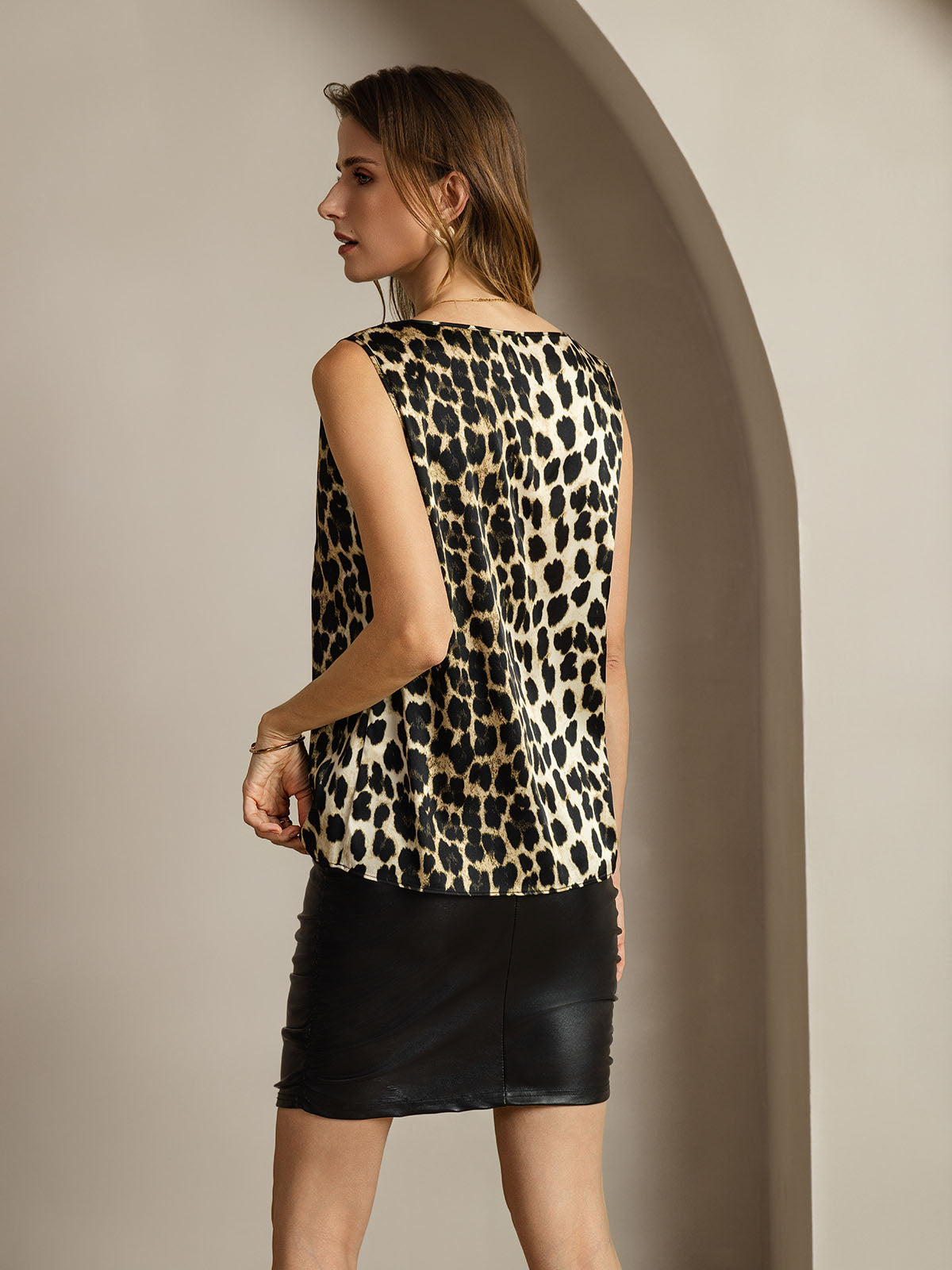 [Leopard] SilkSilky-SE 19Momme Silke Camisoles 002