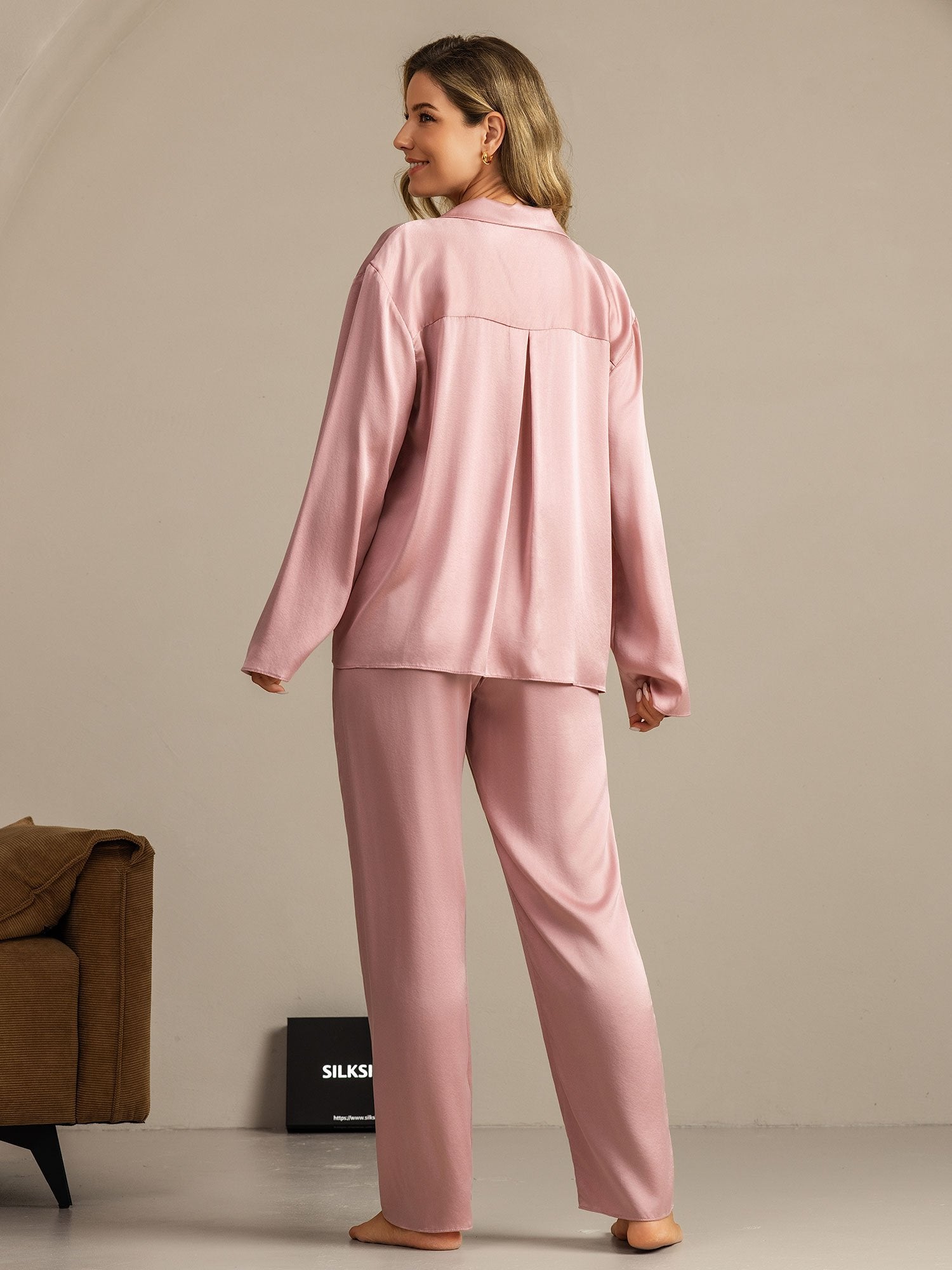 [Persikohud] SilkSilky-SE 19Momme Silke Skårad Dam Pyjama 002
