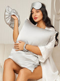 SilkSilky SE 19Momme Rent Silke Pillowcase Set Silver 004