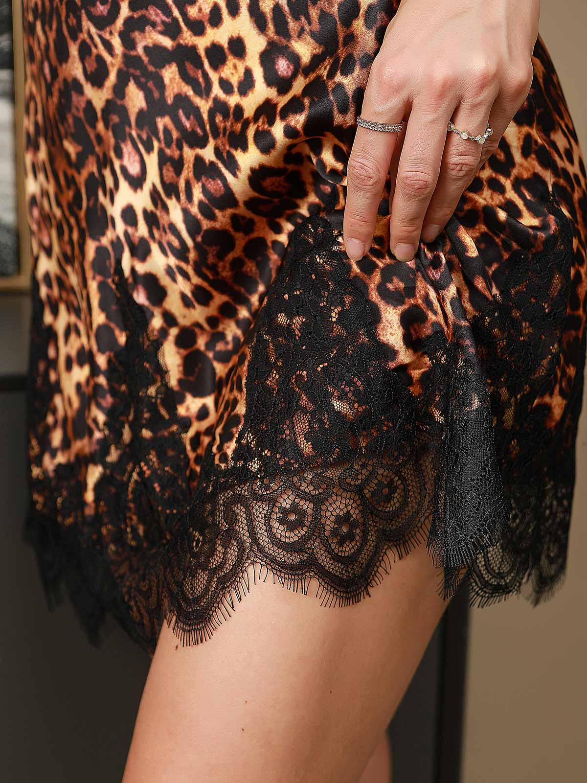 [Leopard] SilkSilky-SE Rent Silke Nightgown 008
