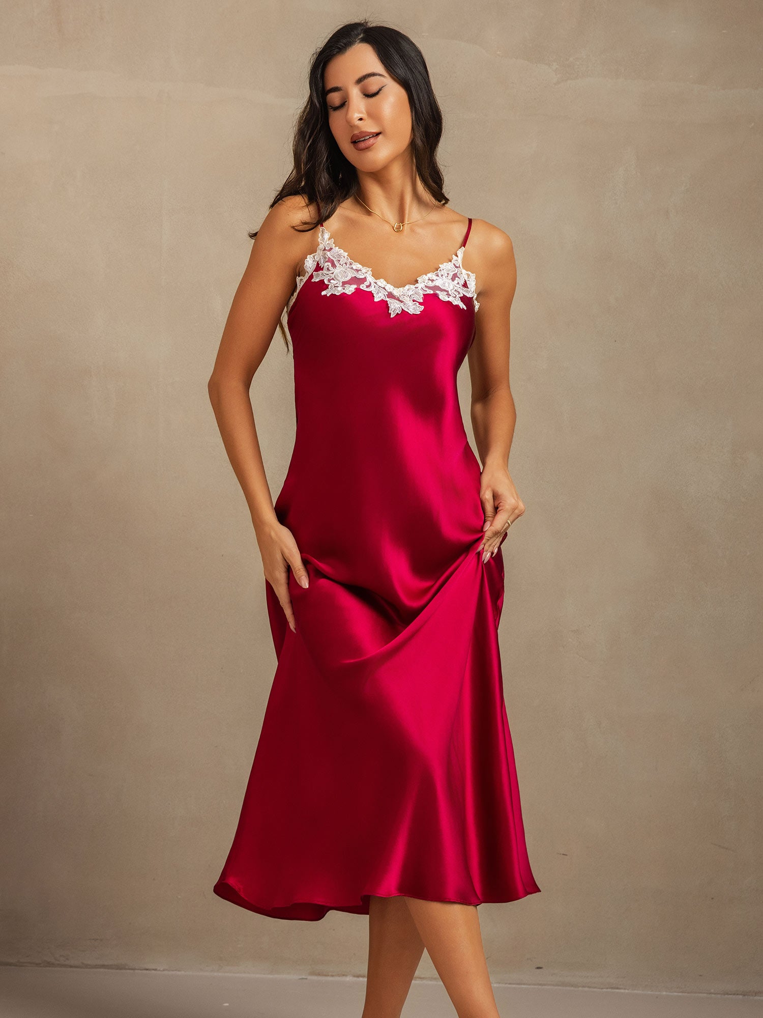 [Vin] SilkSilky-SE 19Momme Rent Silke Dress 001