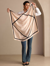 [Beige Fyrkant] SilkSilky-SE Halsduka 005