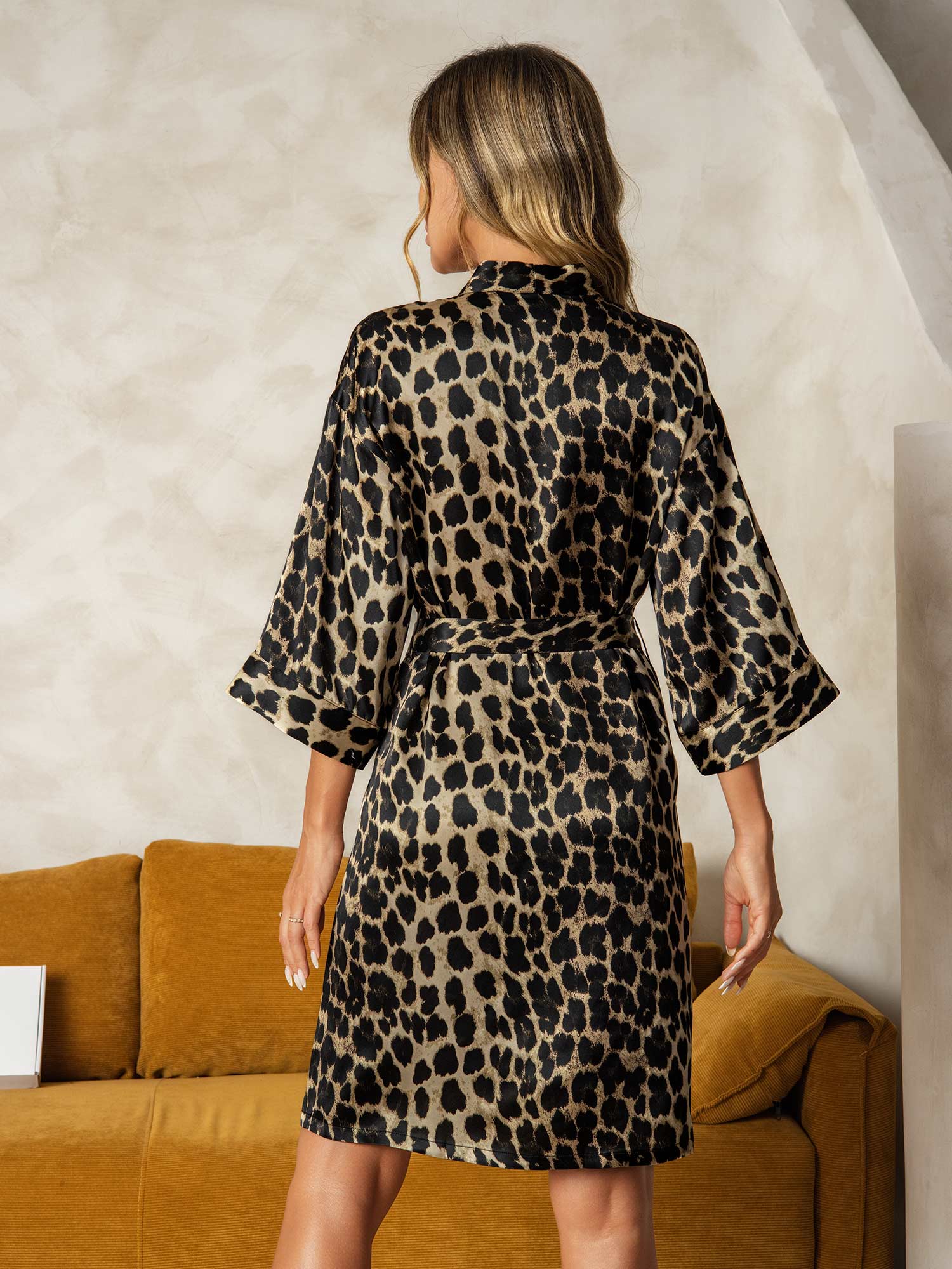[Leopard] SilkSilky-SE Rent Silke Womens Robe 002