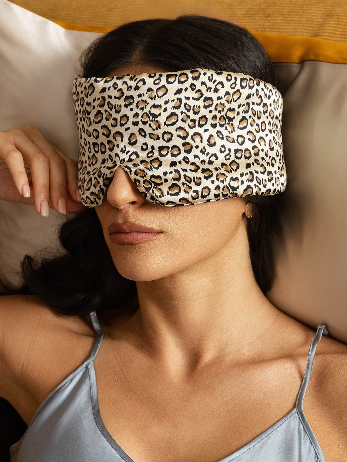 [Leopard] SilkSilky-SE 19Momme Rent Silke Eye Mask 004