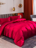 SilkSilky SE 19Momme Rent Silke Bedding Set Vin 001