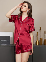 [Vin] SilkSilky-SE Short Sleeve Lapel Collar Dam Pyjama 004
