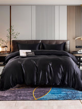 [Svart] SilkSilky-SE 22Momme Rent Silke Bedding Set 001,