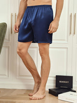 [Mörkblå] SilkSilky-SE Men's Sleep Shorts 001