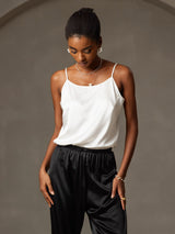 [Vit] SilkSilky-SE Spaghetti Strap Cami Toppar 005