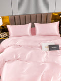 SilkSilky SE 22Momme Rent Silke Bedding Set Rosa 005