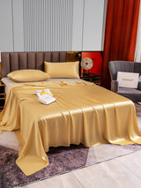 [Champagne] SilkSilky-SE 22Momme Bäddset 004