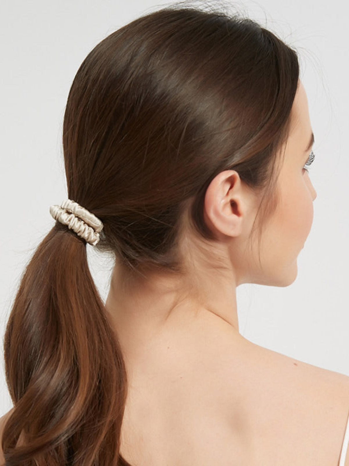 [Beige] SilkSilky-SE 19Momme Rent Silke Scrunchie 005