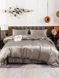 SilkSilky SE 19Momme Rent Silke Bedding Set Grå 002