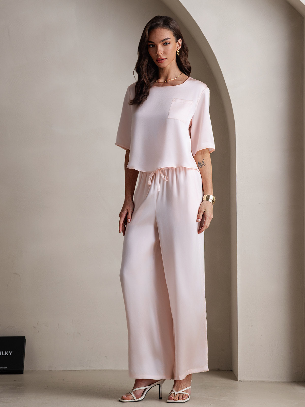 [Rosa] SilkSilky-SE Rent Silke Womens Pajamas 006