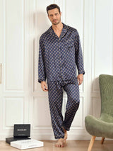 [Marin Kedja] SilkSilky-SE Long Sleeve Lapel Collar Herr Pyjama 002