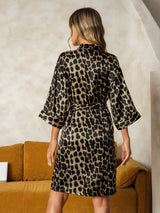[Leopard] SilkSilky-SE Rent Silke Womens Robe 002,