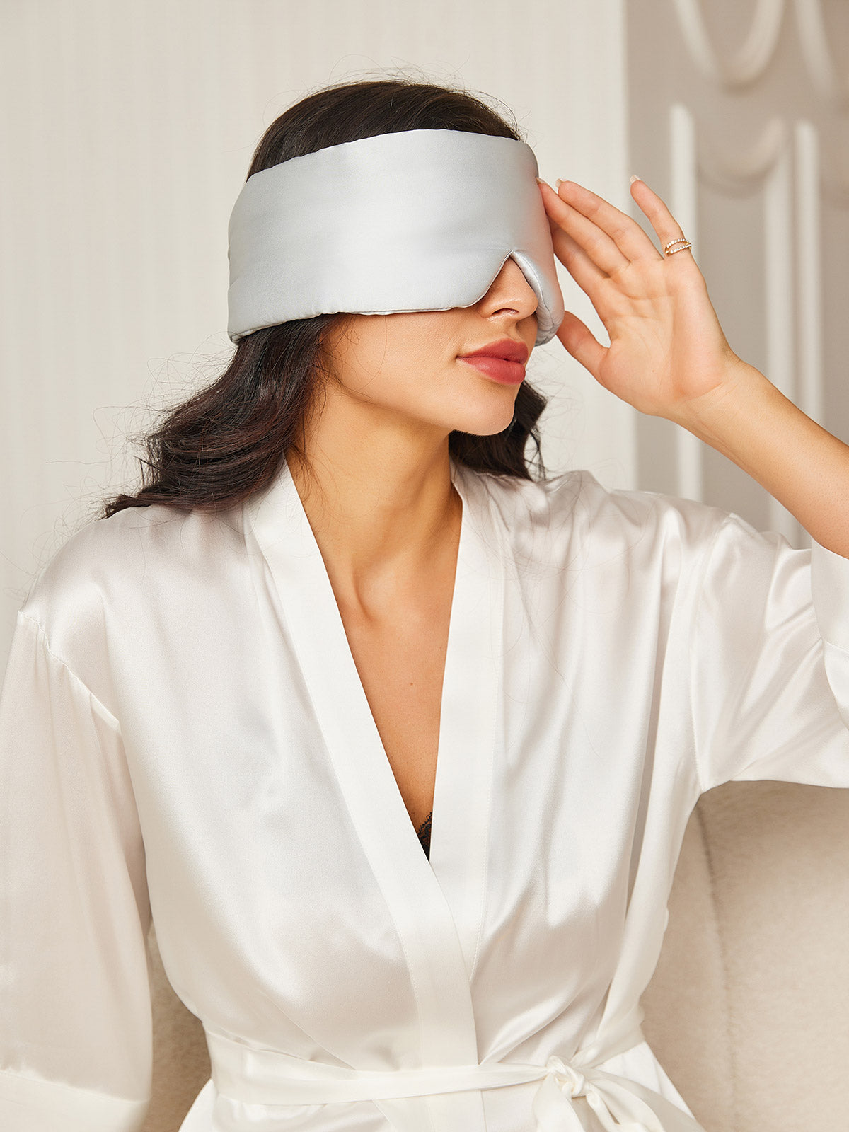 [Silver] SilkSilky-SE 19Momme Rent Silke Eye Mask 003