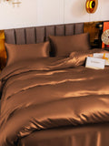 SilkSilky SE 19Momme Rent Silke Bedding Set Kaffe 004