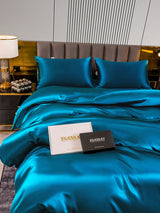 [Kungsblått] SilkSilky-SE 22Momme Rent Silke Bedding Set 002,