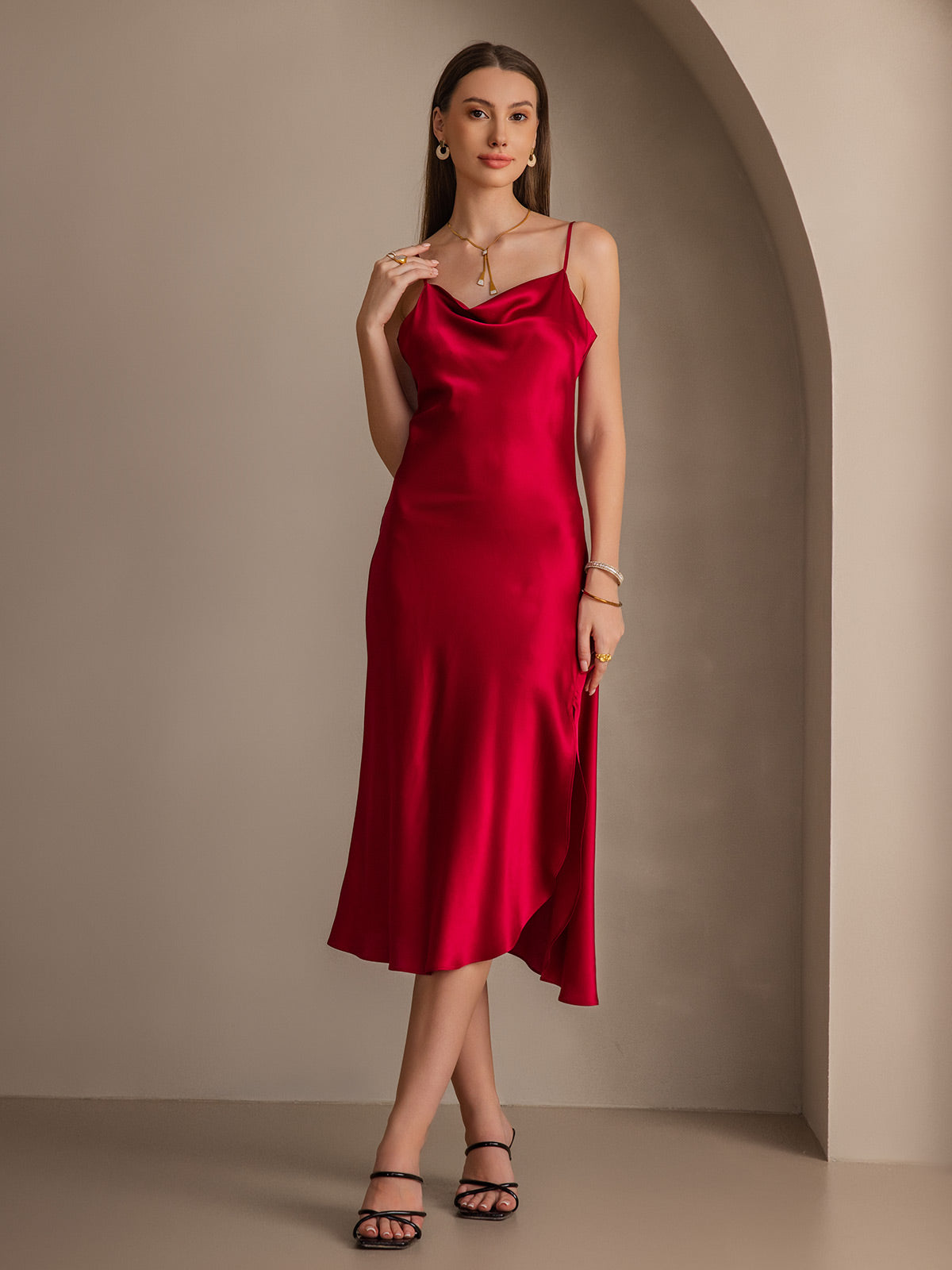 [Vin] SilkSilky-SE 19Momme Rent Silke Dress 001