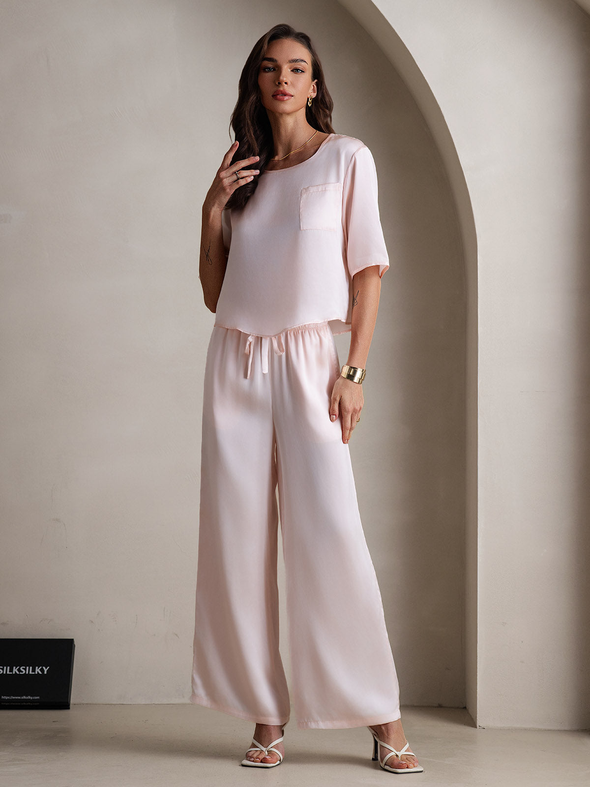 [Rosa] SilkSilky-SE Rent Silke Womens Pajamas 004,