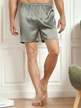 [Grågrön] SilkSilky-SE Men's Sleep Shorts 003
