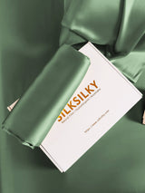 [Grågrön] SilkSilky-SE 30Momme Örngott 007