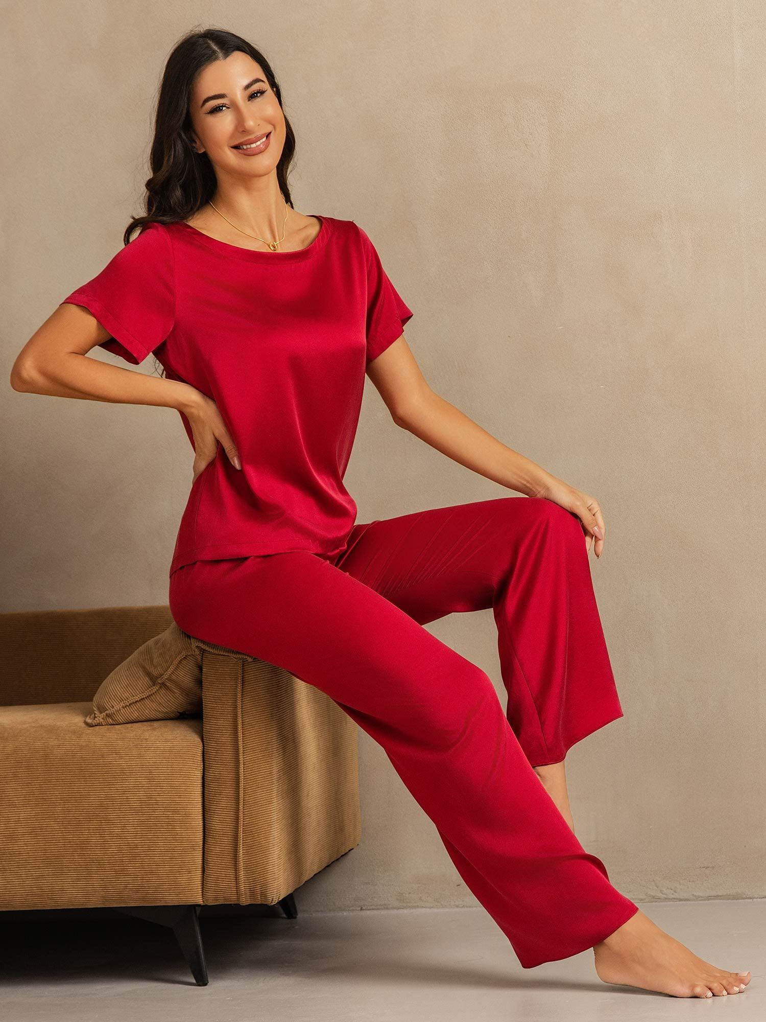 [Vin] SilkSilky-SE 19Momme Silke Womens Pajamas 007