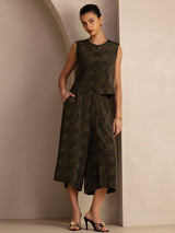 [Tall Vintage] SilkSilky-SE Sleeveless Crew Neck Women's Outfit Sets 006