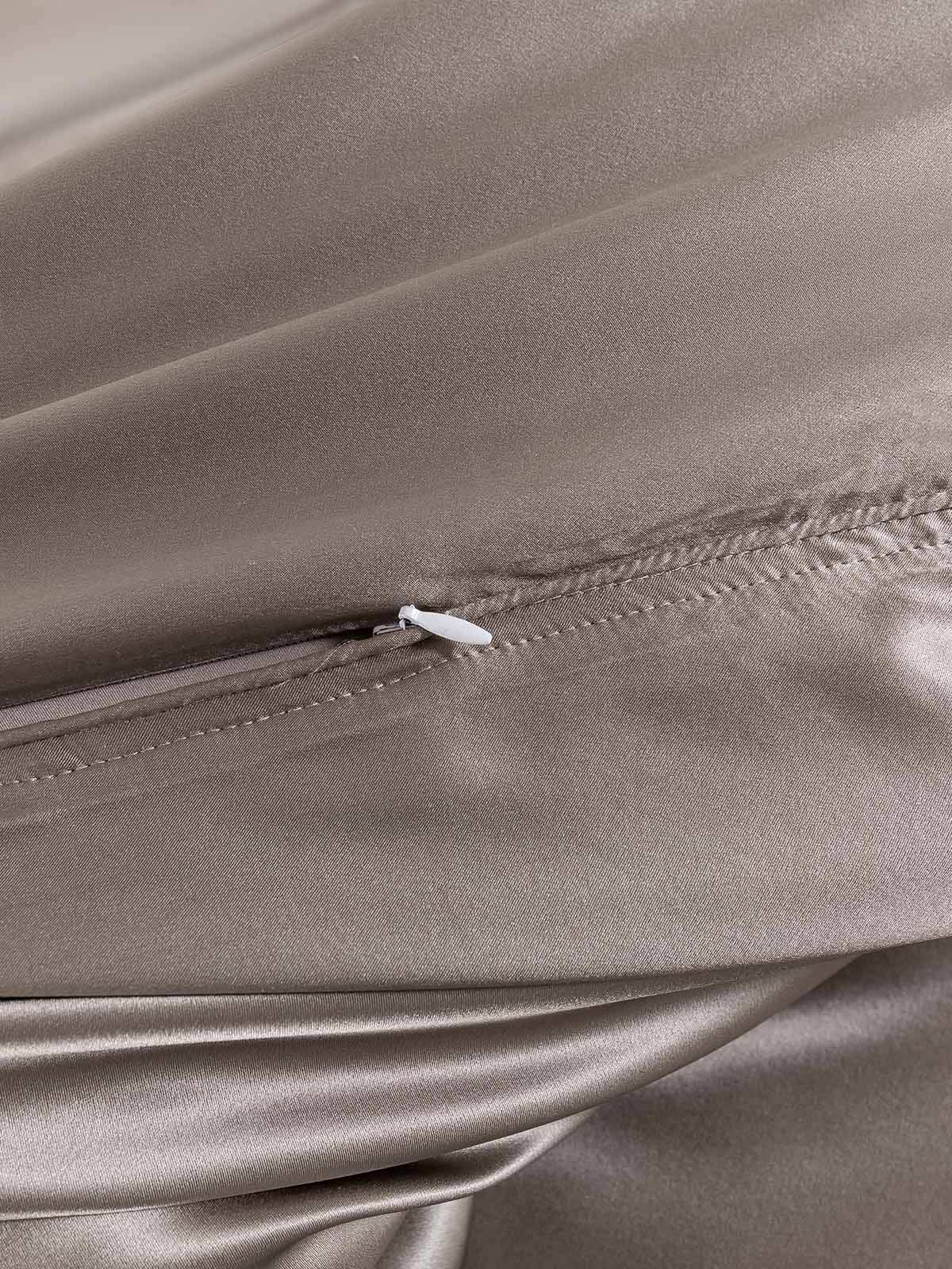 [Grå] SilkSilky-SE 22Momme Rent Silke Bedding Set 005,