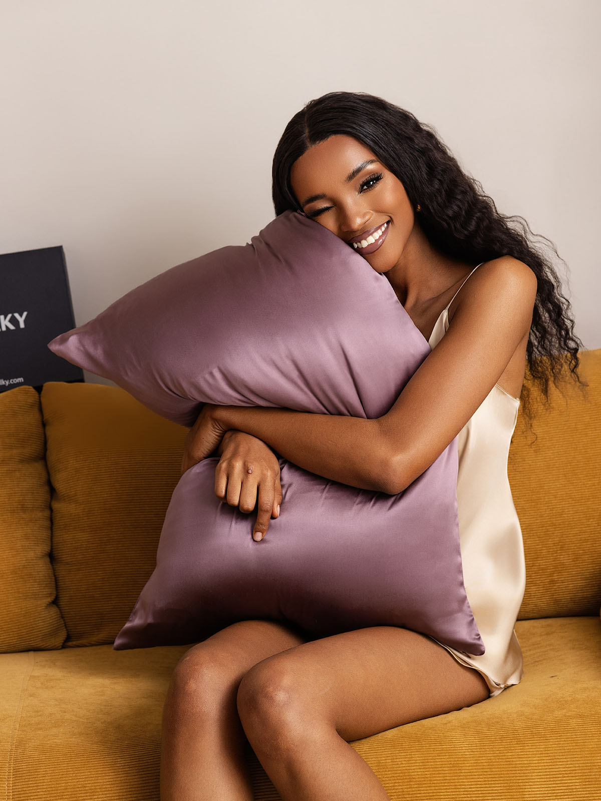 [Mörklila] SilkSilky-SE 22Momme Rent Silke Pillowcase 002