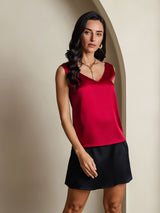 [Vin] SilkSilky-SE Sleeveless V Neck Cami Toppar 005