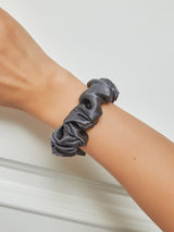 [Mörkgrå] SilkSilky-SE Scrunchie 001