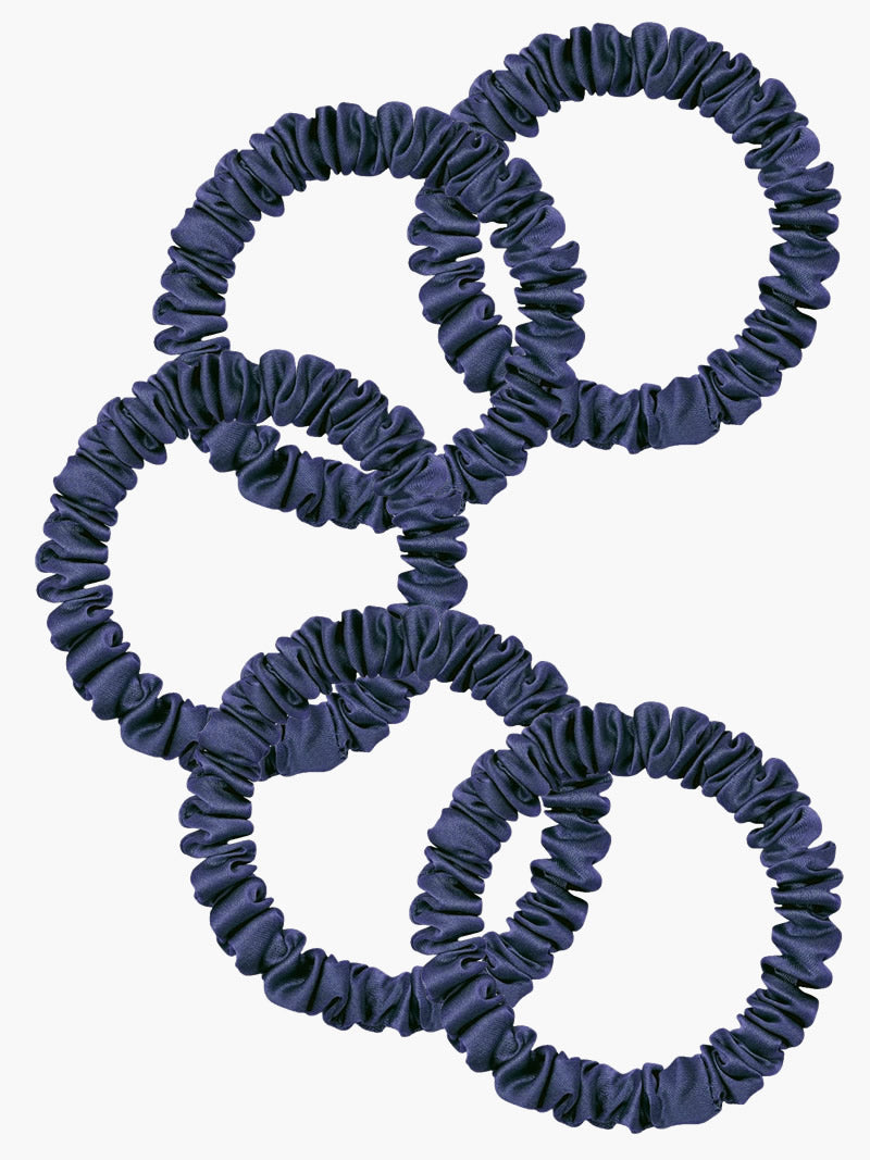 [Mörkblå] SilkSilky-SE 19Momme Rent Silke Scrunchie 003