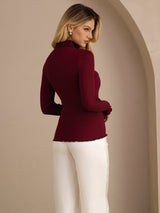 [Vin] SilkSilky-SE Long Sleeve Turtle Neck Dam T-Shirt 002