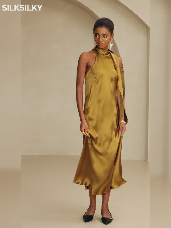 SilkSilky-SE 19Momme Silke Dress video 001