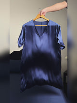 SilkSilky-SE Half Sleeve V Neck Nattlinne video 001