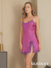 Rent Silke Lace Trim Split Hem Chemise Nattlinne