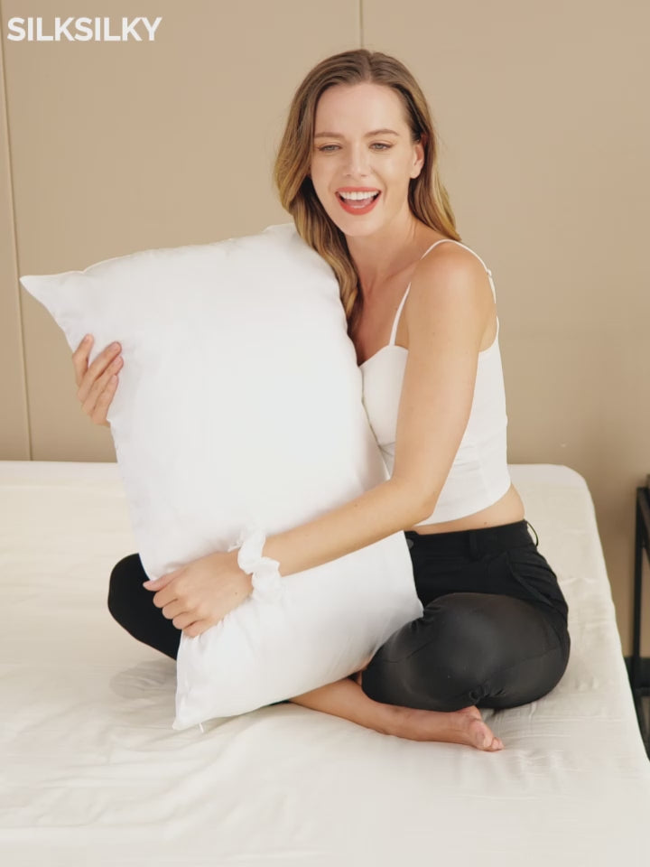 SilkSilky-SE 19Momme Rent Silke Pillowcase Set video 001