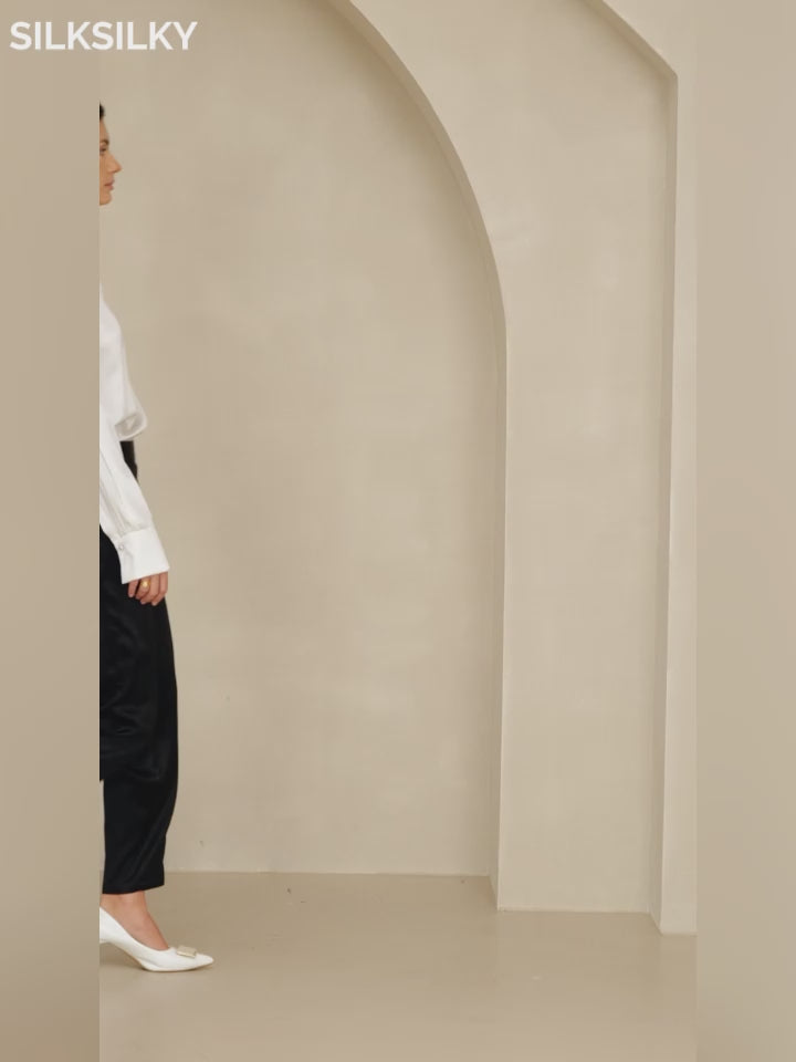 SilkSilky-SE 19Momme Silke Womens Pants video 001