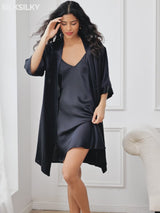 SilkSilky-SE Rent Silke Hårärm Womens Robe video 001