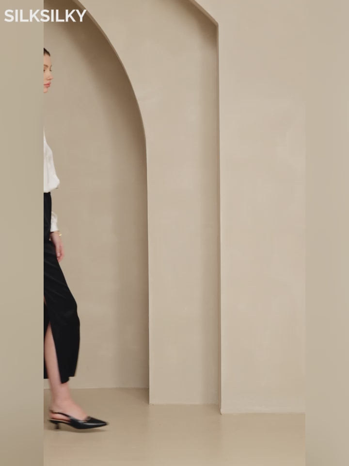 SilkSilky-SE 19Momme Silke Womens Pants video 001