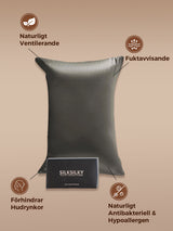 [Mörkgrå] SilkSilky-SE 30Momme Rent Silke Pillowcase 002