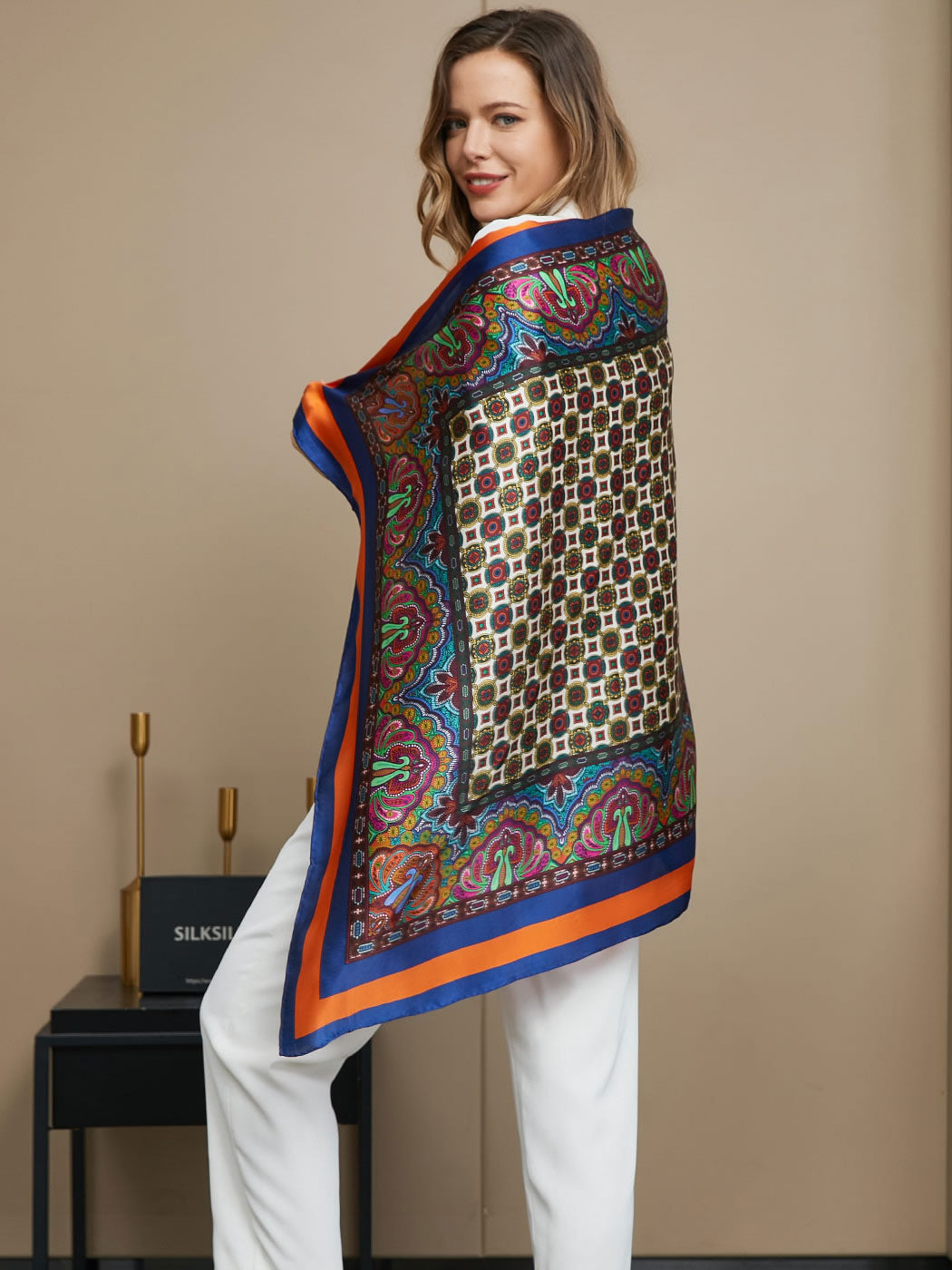 SilkSilky SE Rent Silke Scarf Multi 002