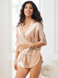 SilkSilky SE Rent Silke Hårärm Womens Pajamas Champagne 001